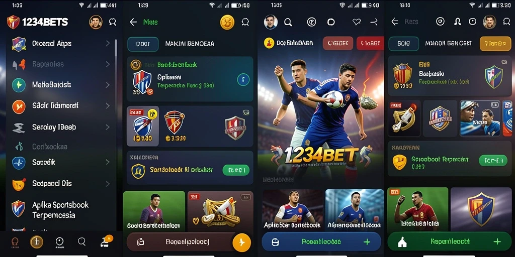 Screenshot utama 1234BETS menampilkan antarmuka taruhan yang menarik.