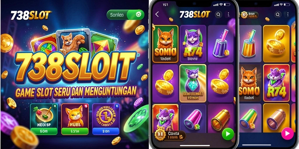 Tampilan menarik permainan slot di 738SLOT.