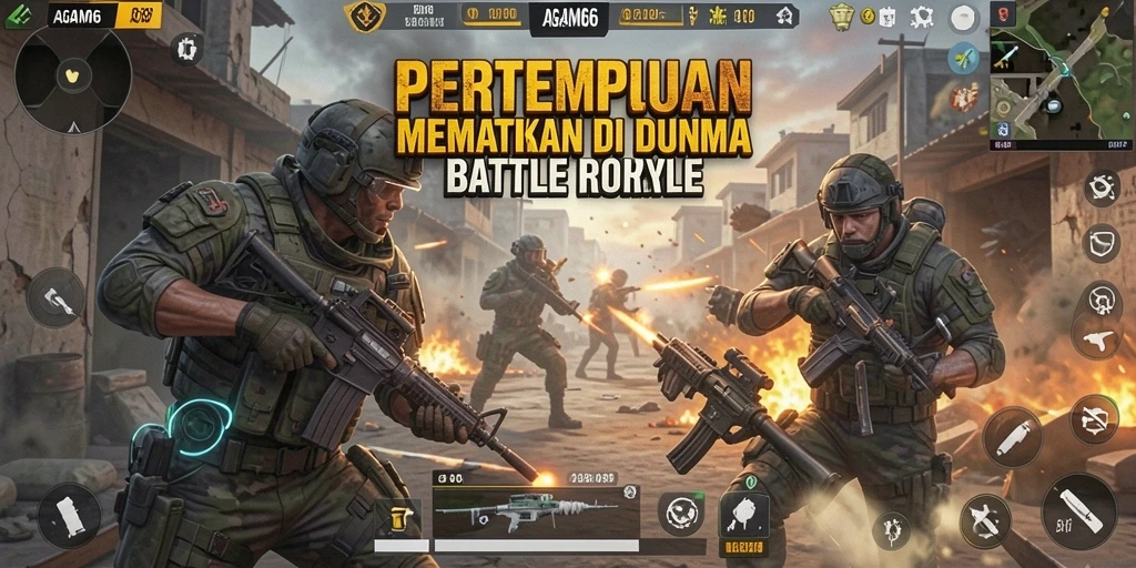 Screenshot AGAM66 menampilkan pertarungan intens dalam mode Battle Royale.