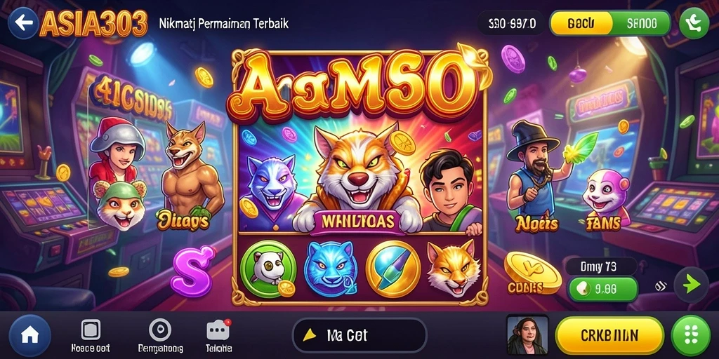 Tampilan gameplay Slot ASIA303 yang menarik dan penuh warna.