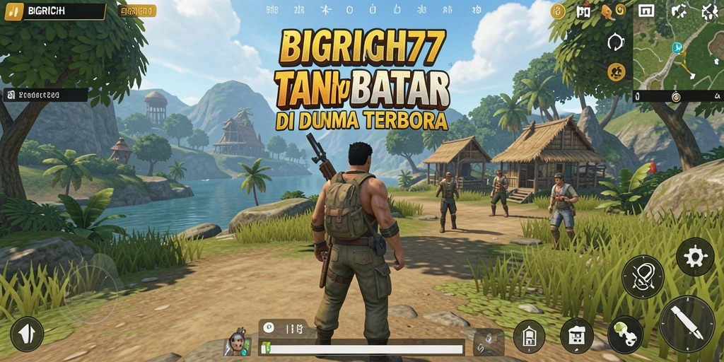 Screenshot gameplay BIGRICH77 yang menampilkan aksi petualangan dalam dunia terbuka.