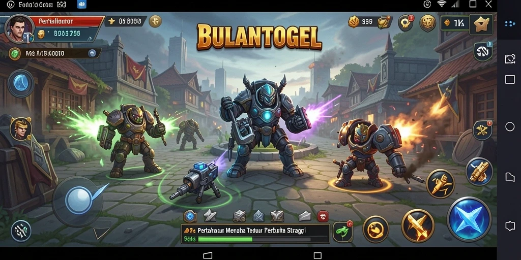 Tangkapan layar menampilkan gameplay seru BULANTOGEL dalam Tower Defense.