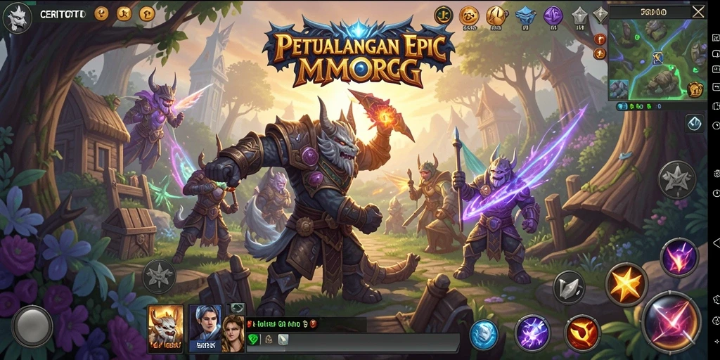 Screenshot gameplay CERITOTO yang menampilkan petualangan epik di dunia MMORPG.