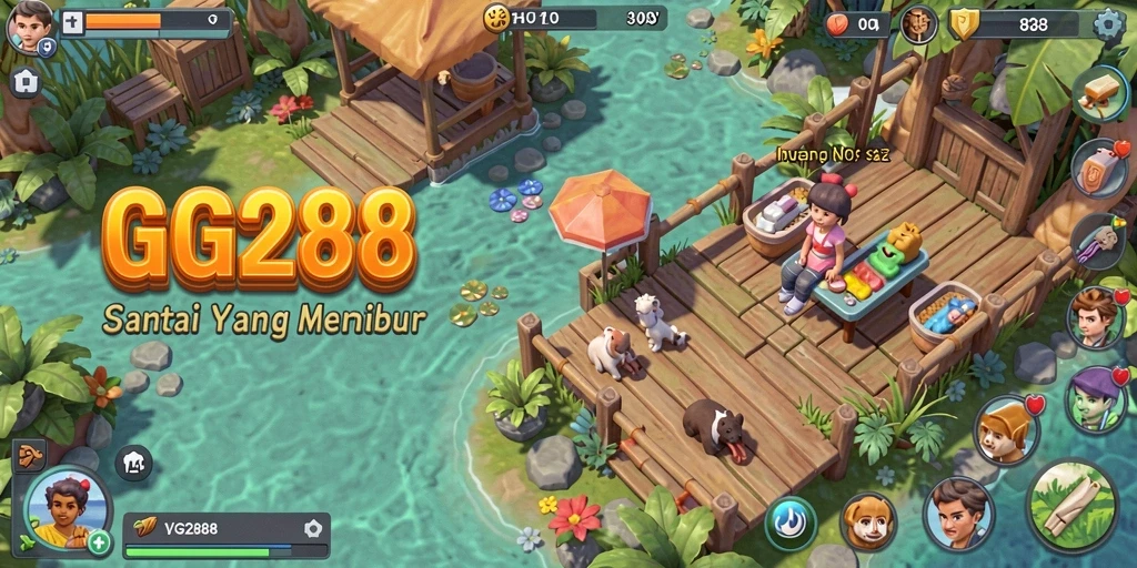 Screenshot gameplay GG288 yang menampilkan tantangan seru dan desain grafis yang cerah.