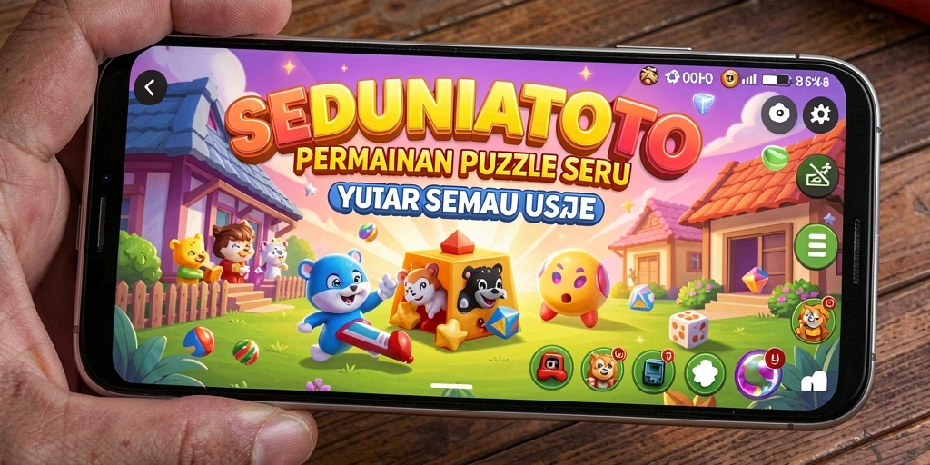 Tampilan gameplay menarik SEDUNIATOTO dengan tantangan Puzzle seru.
