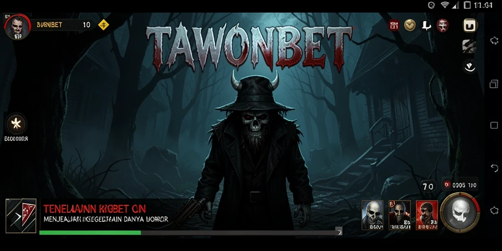 Tampilan gameplay TAWONBET yang menegangkan dan mencekam.