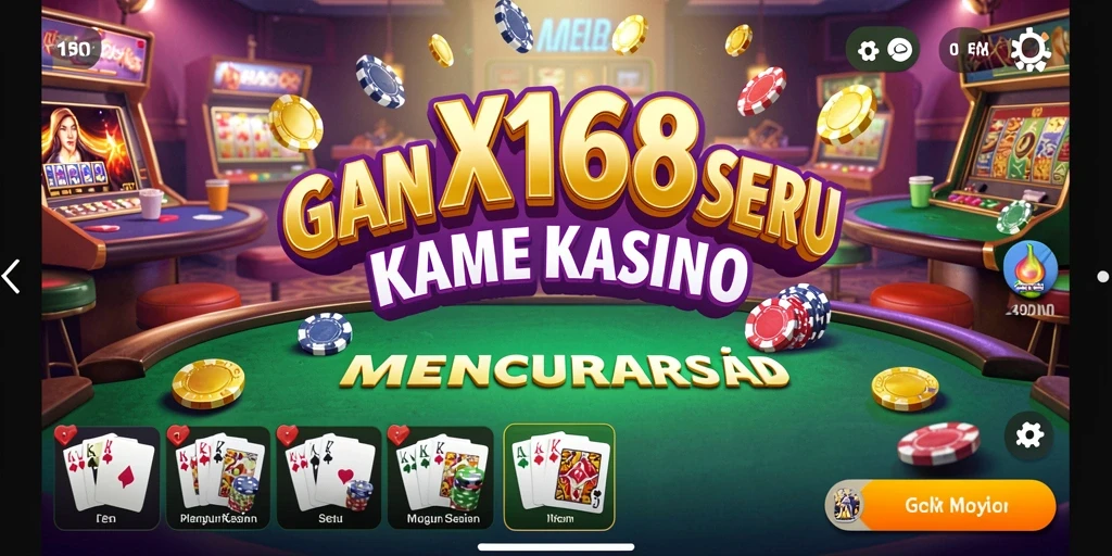 Tampilan gameplay seru di X168 menampilkan berbagai permainan Kasino.